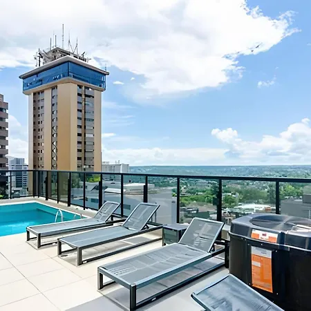Studio incrível no Condo clube sky, batel soho by UROOMS-3